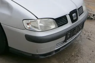 Seat Ibiza 6K Stoßstange Frontstoßstange vorne silber LS7N Facelift ab1999 Grill - Bild 2