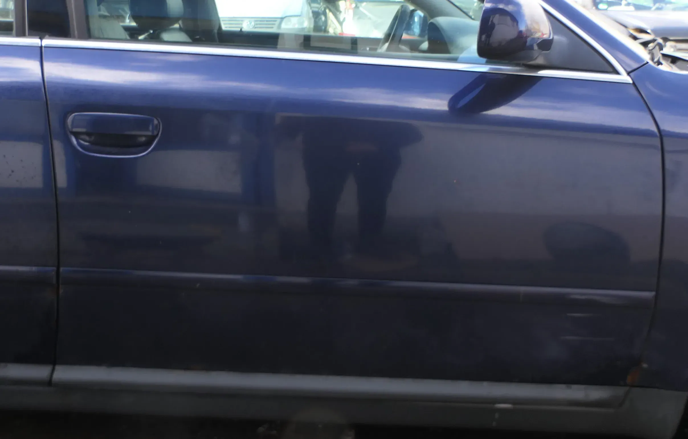Audi A6 4B C5 Tür nur Türblatt vorne rechts Beifahrertür blau LZ5T - Bild 1
