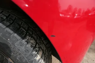 VW Fox 5Z Stoßstange hinten Stoßfänger rot LY3D Heckstoßstange - Bild 4