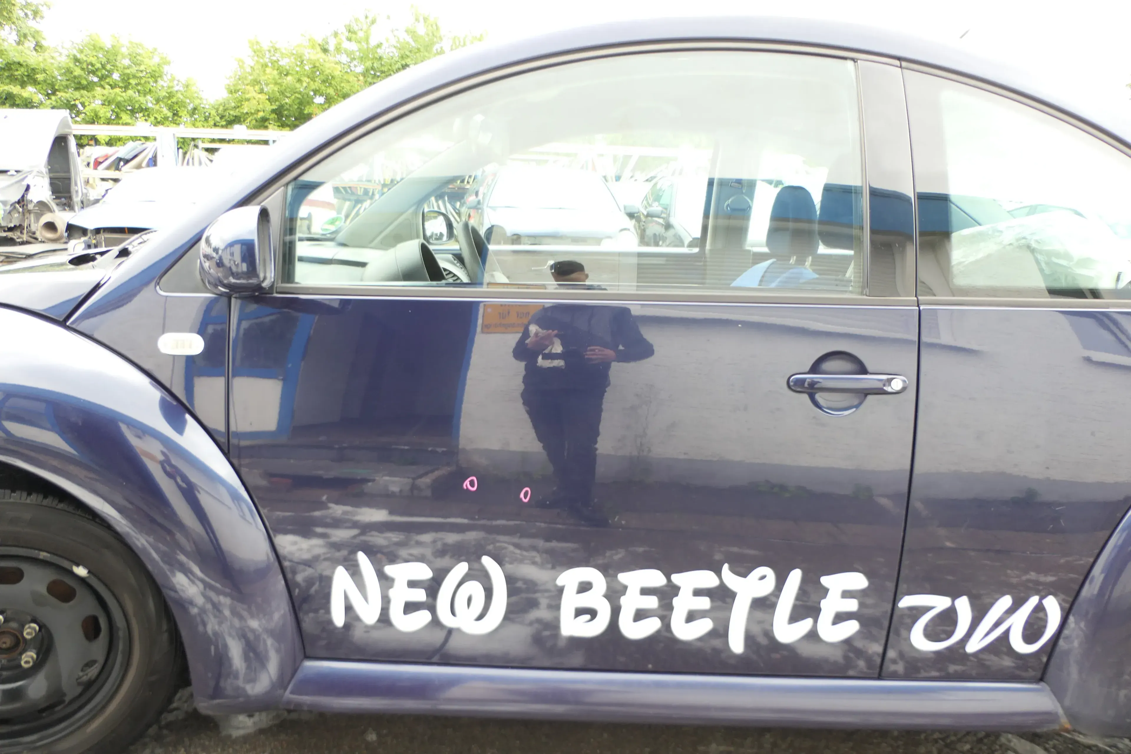 VW New Beetle 1C 9C Tür vorne links Fahrertür blau LG5T - OHNE Anbauteile - Bild 1