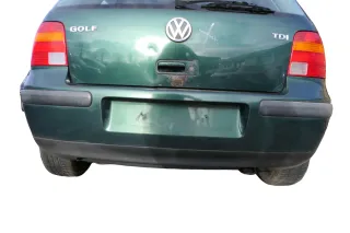 VW Golf 4 Limousine Stoßstange hinten Heckstoßstange Stoßfänger grün LC6M - Bild 1