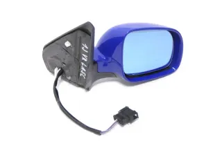VW Golf 4 Bora elektrischer Spiegel vorne rechts Außenspiegel blau LA5C + Glas - Bild 3