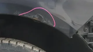VW Polo 9N3 Kotflügel vorne rechts schwarz LC9Z - Bild 6