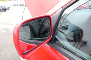 VW Polo 6N mechanisch manuell Spiegel Außenspiegel links rot LP3G - Bild 3