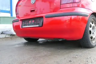 VW Polo 6N2 Stoßstange hinten Heckstoßstange Stoßfänger rot LP3G - Bild 3