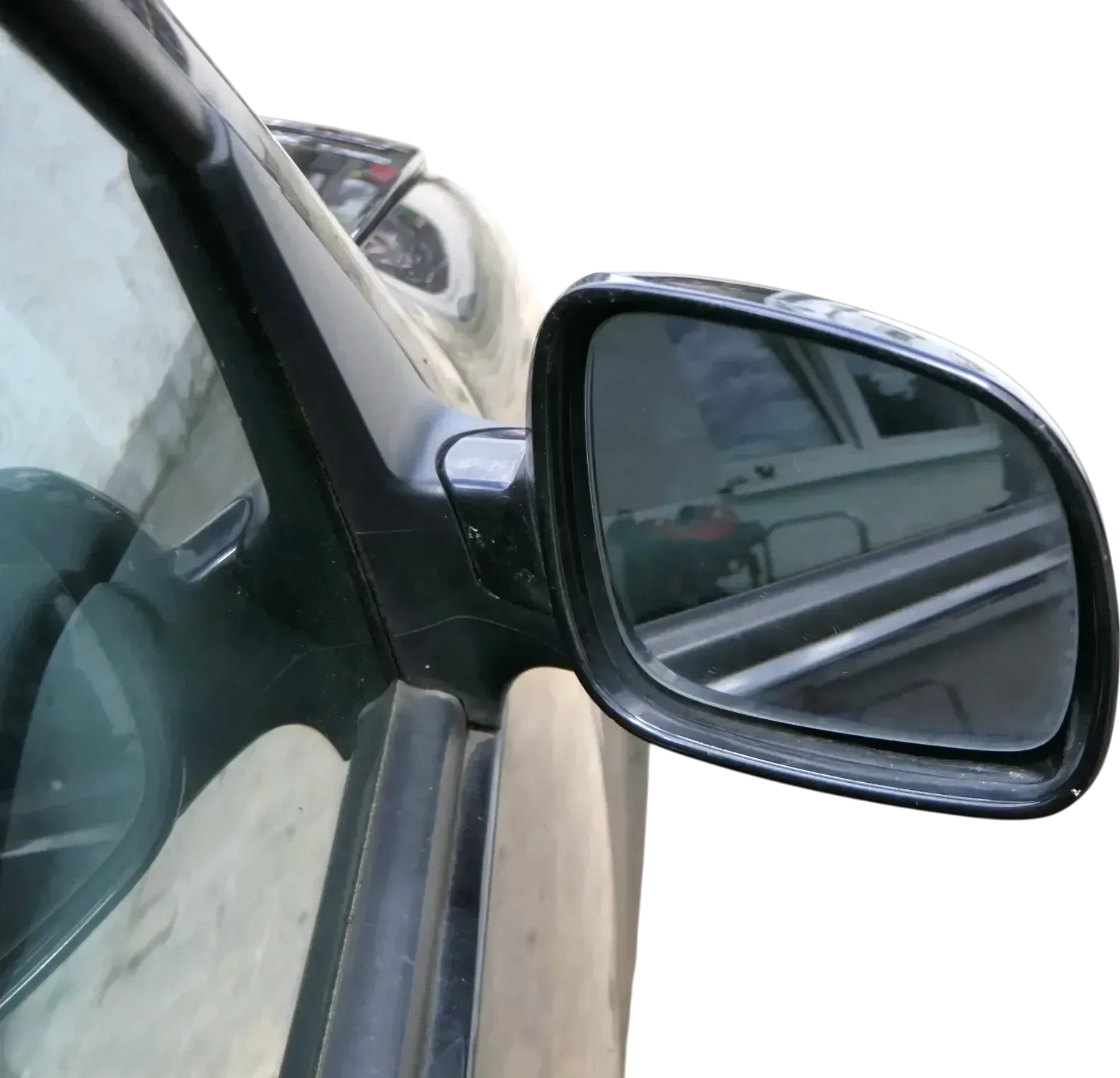 VW Golf 4 Bora manueller Spiegel vorne rechts Außenspiegel schwarz LC9Z + Glas - Bild 1