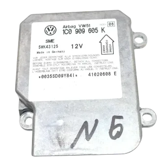 VW Polo 9N 9N3 Steuergerät Airbag Airbagsteuergerät 1C0909605K Index 06 Fabia - Bild 1