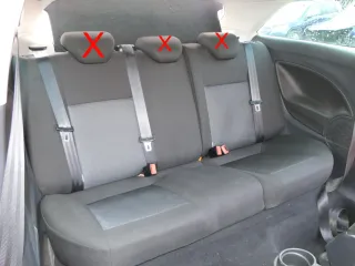 Seat Ibiza 6J Rückbank Lehne Sitz Sitzbank 3-Punkt Sitze -ohne Kopfstütze-schwar - Bild 1
