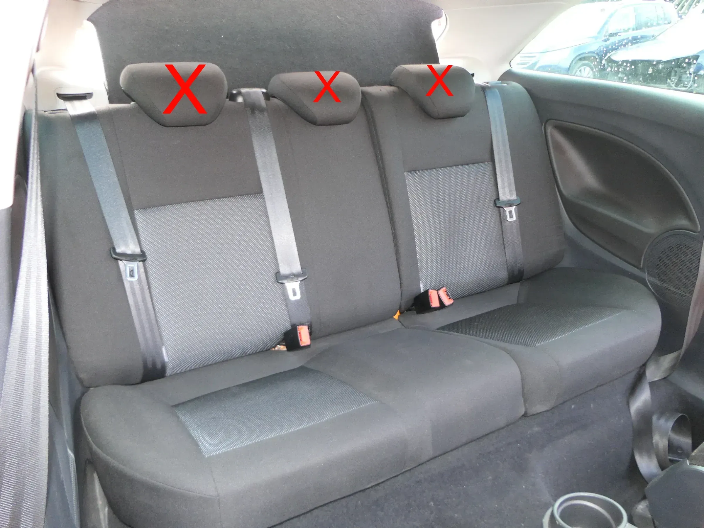 Seat Ibiza 6J Rückbank Lehne Sitz Sitzbank 3-Punkt Sitze -ohne Kopfstütze-schwar - Bild 1