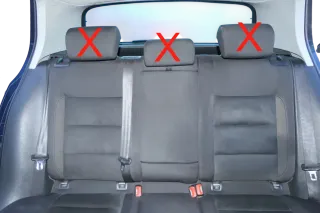 Golf 6 5K Sitz Sitze hinten Rückbank Rücksitzbank 3 Punkt Gurt Lehne Alcantara - Bild 1