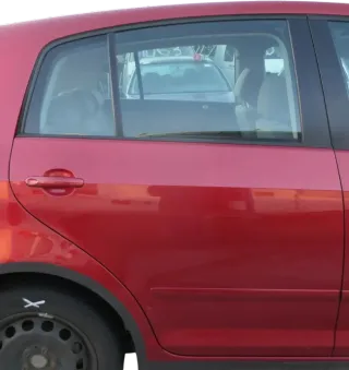 VW Golf Plus 5M 6 521 Türblatt Tür hinten rechts rot LA3X + Rahmen - Bild 1
