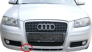 A3 8P Stoßstange Frontstoßstange Stoßfänger vorn grau silber LX7W Sportback Gril - Bild 1