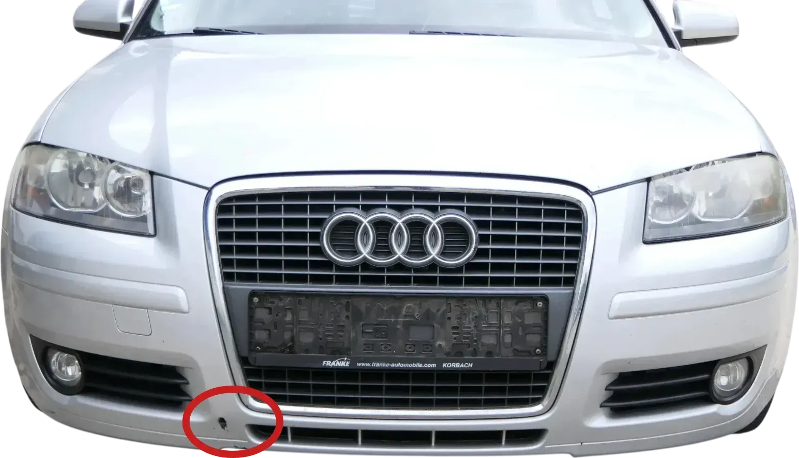 A3 8P Stoßstange Frontstoßstange Stoßfänger vorn grau silber LX7W Sportback Gril - Bild 1