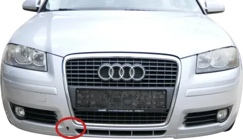 A3 8P Stoßstange Frontstoßstange Stoßfänger vorn grau silber LX7W Sportback Gril