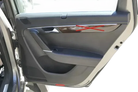 VW Passat 3C B7 Kombi 1x Türverkleidung Verkleidung Tür hinten rechts Leder brau