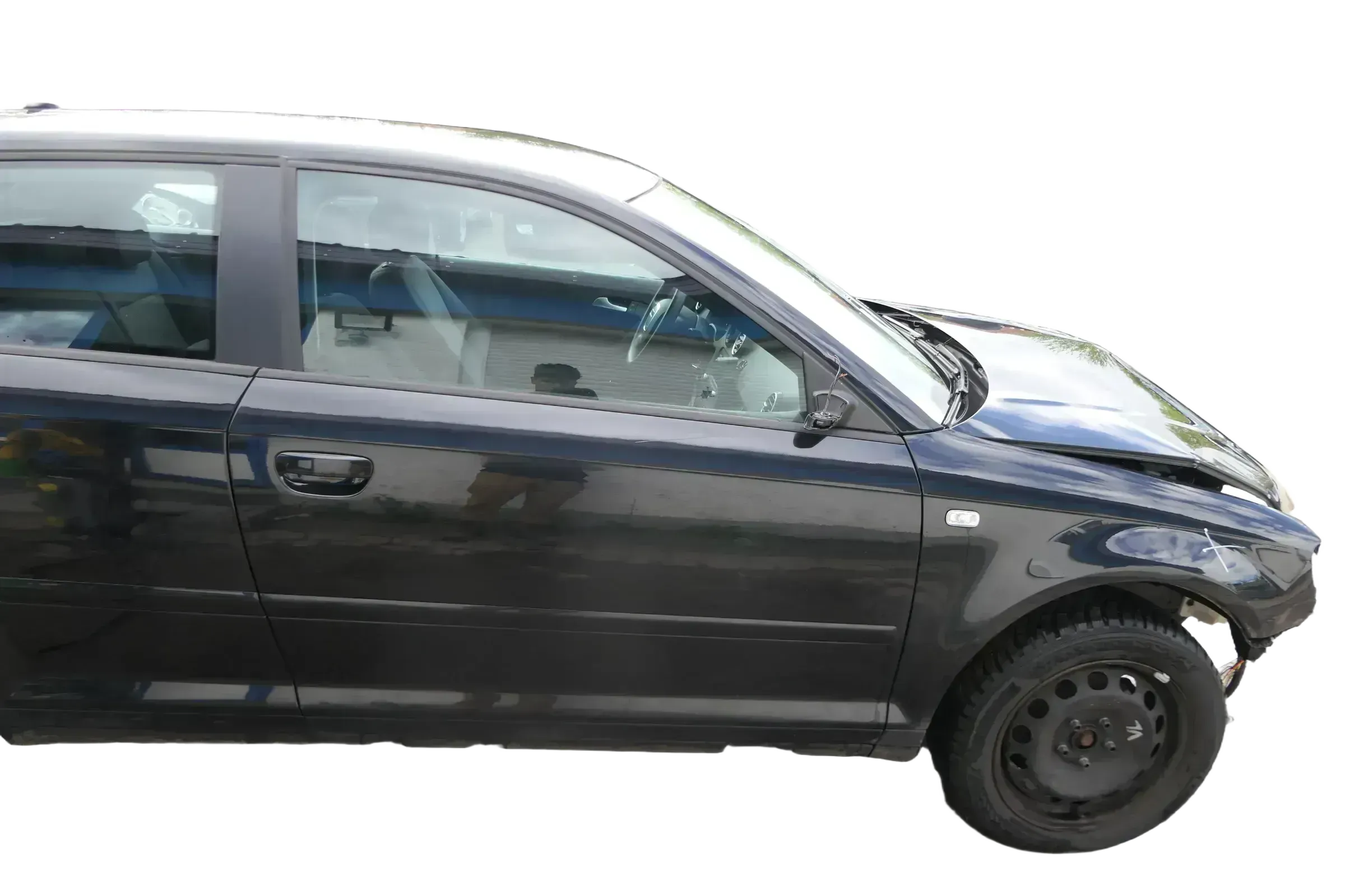 Audi A3 8P 2/3-Türer Tür vorne rechts Beifahrertür Türblatt schwarz LZ9Y - Bild 1