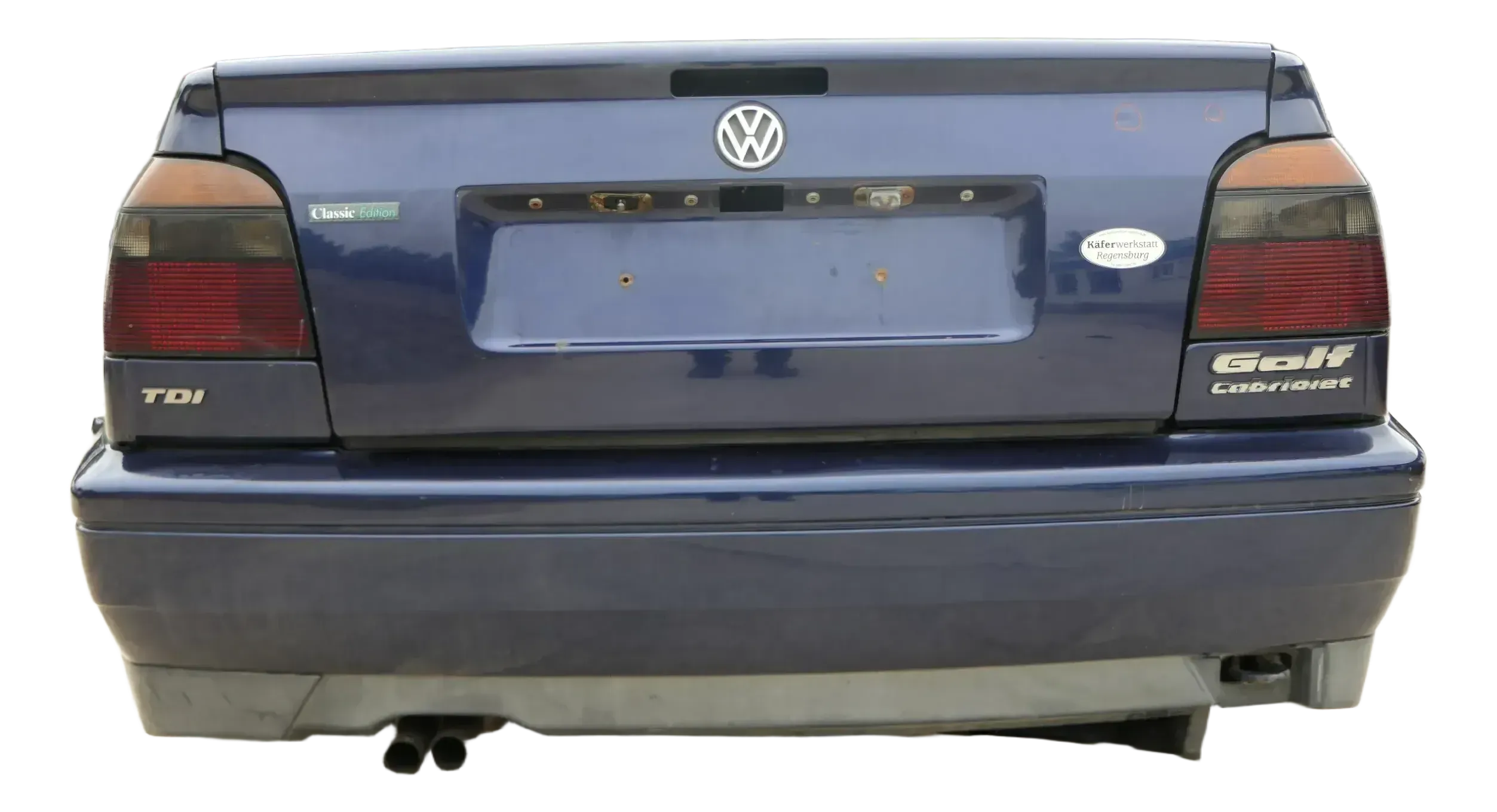 VW Golf 3 1H 1E Cabrio Stoßstange hinten Heckstoßstange blau LC5U Limousine - Bild 1