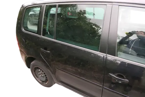 VW Touran 1T 1T3 Tür hinten rechts schwarz LC9Z mit Scheibe 112106