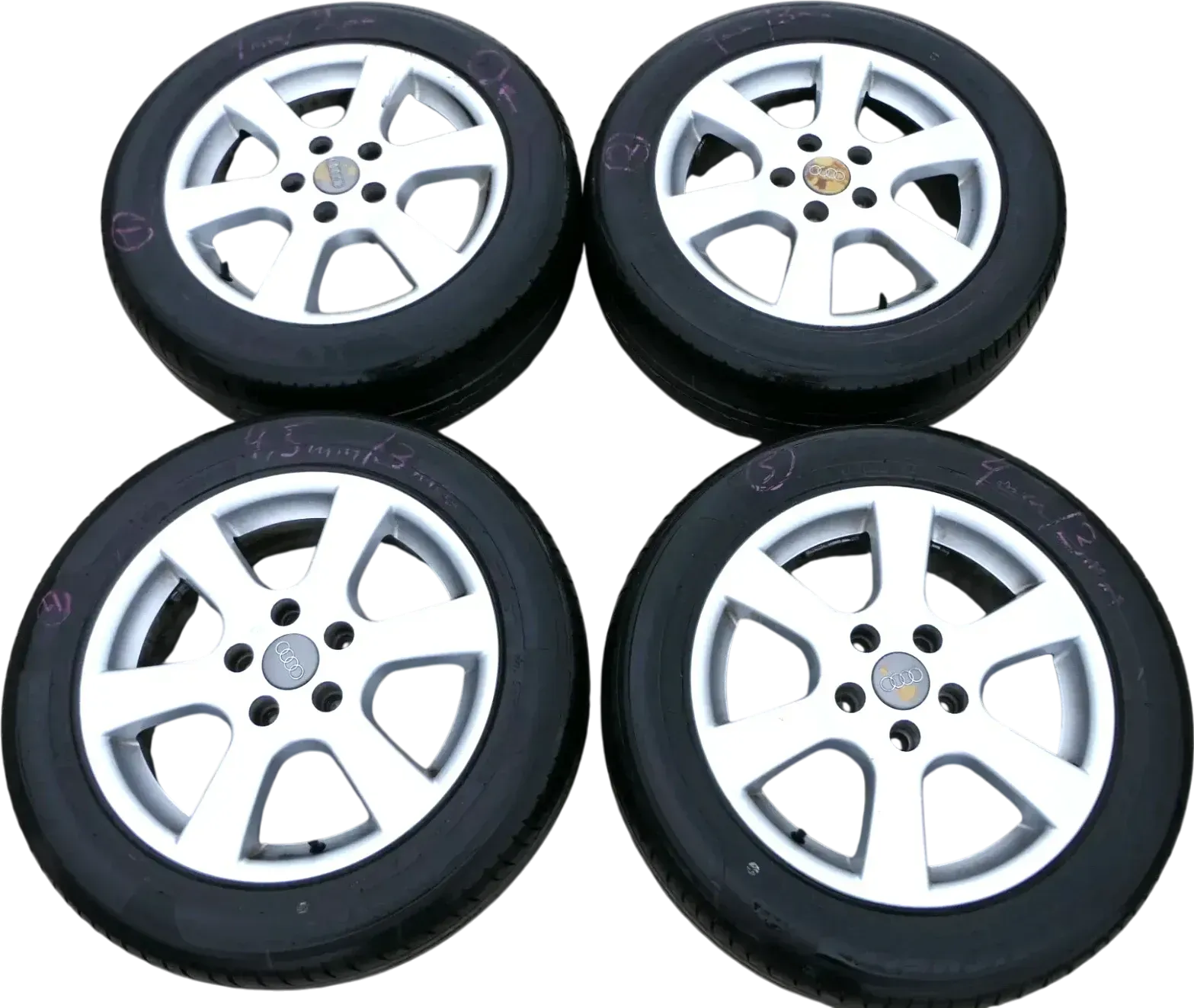 Audi A4 8E A6 4B Alufelgen CMS 205/55 R16 Zoll KBA 44978 Reifen wechseln - Bild 1