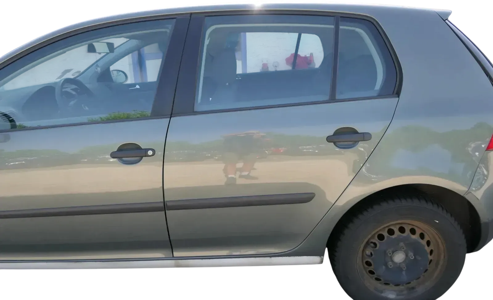 Golf 5 V 1K Tür Türrahmen hinten links 4/5-Türer grau grün LA6Q  -ohneAnbautei - Bild 1