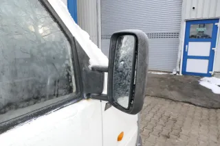 VW LT 35 2D manueller Spiegel Außenspiegel rechts Glas schwarz original  - Riß ! - Bild 2