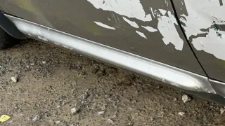 A6 4B 4Z Allroad NUR Zierleiste Leiste Abdeckung Tür vorne links unten -Delle - Bild 1