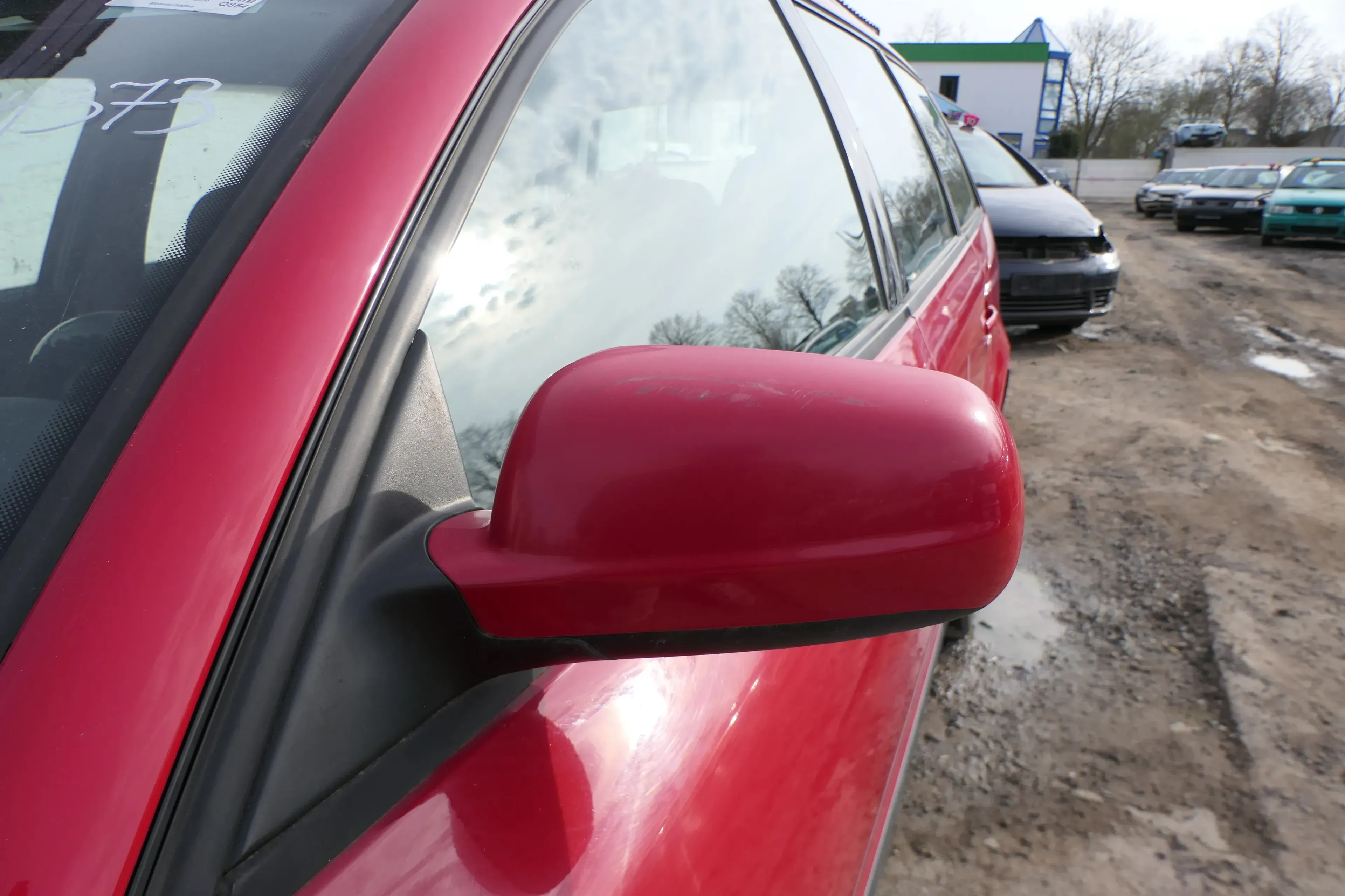 VW Passat 3B 3BG elektrischer Spiegel Außenspiegel links mit Glas rot LY3D - Bild 1