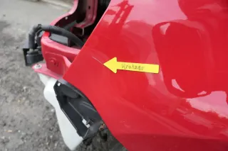 VW Fox Kotflügel vorne links rot LY3D - Bild 4