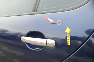 Seat Leon Toledo 1M Tür hinten links Fahrerseite blau LB5N - ohne Anbauteile - Bild 7
