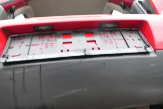 VW Lupo Stoßstange hinten Heckstoßstange Stoßfänger rot LP3G - Bild 9