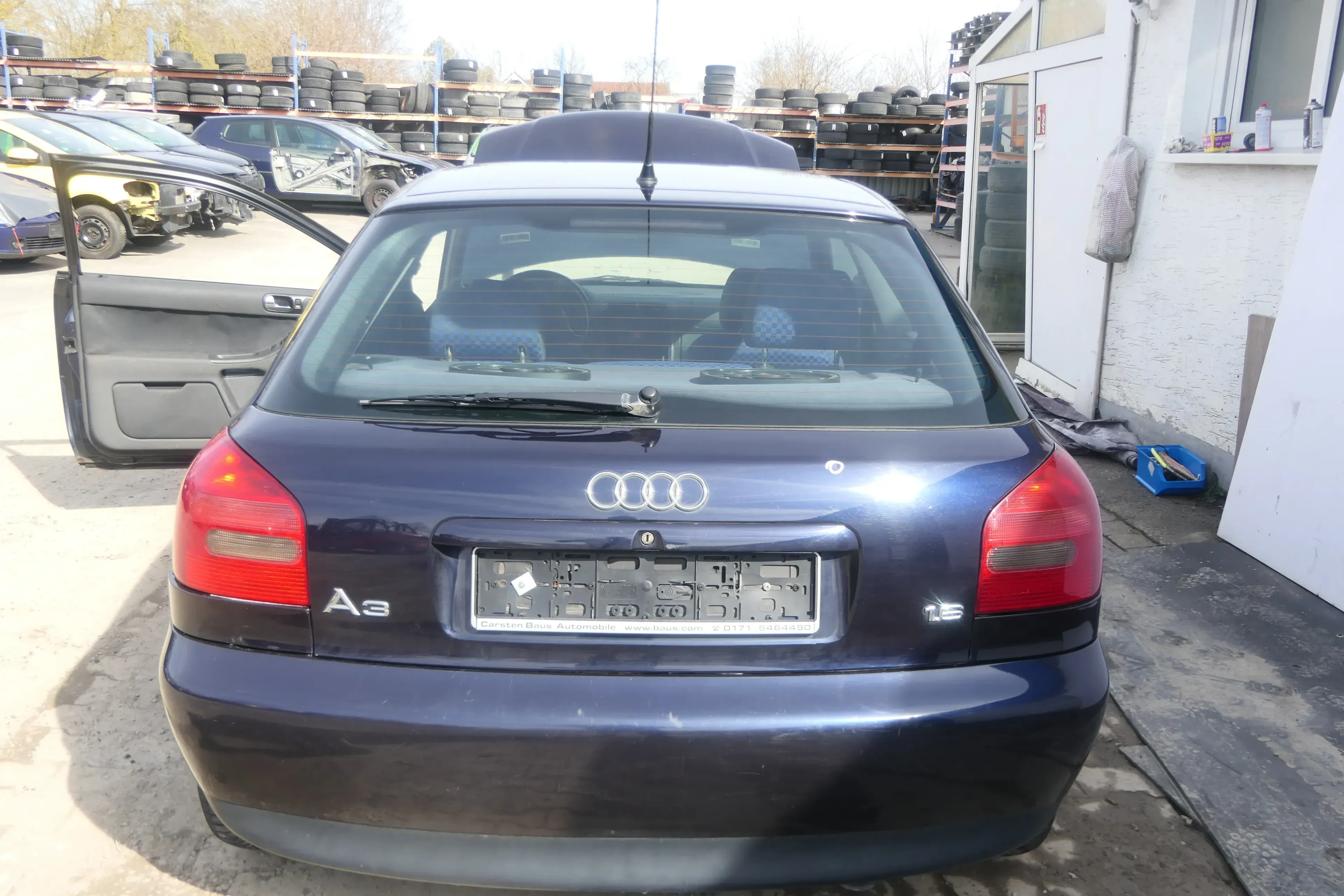 A3 8L bis cBj. ca1999 Heckklappe Kofferraumklappe Klappe hinten blau LZ5L Scheib - Bild 1