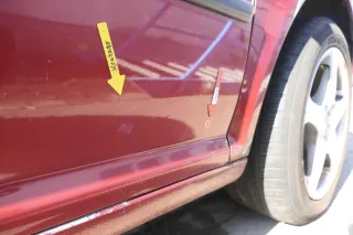 VW Golf 4 Tür vorne rechts Beifahrertür 2/3-Türer braun rot LC3K ohnAnbauteile - Bild 6