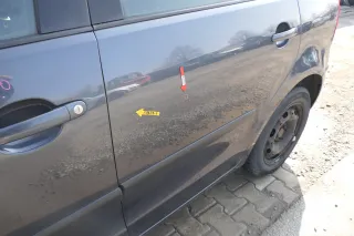VW Polo 9N 9N3 Tür hinten links 4/5-Türer grau LC7V - ohne Anbauteile - Bild 5