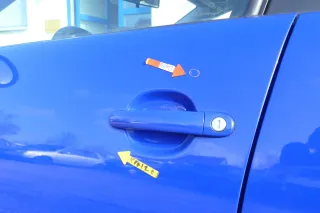 Seat Ibiza 6L Tür Fahrertür 4/5-Türer vorne links blau LS5G ohne Anbauteile - Bild 5