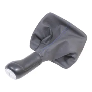 VW Polo 9N 9N3 Schaltknauf Schaltsack Schaltung 6Q1711113G Leder schwarz Goal - Bild 4
