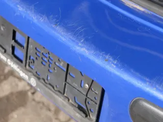 VW Golf 4 Limousine Stoßstange hinten Heckstoßstange Stoßfänger blau LW5Z - Bild 3