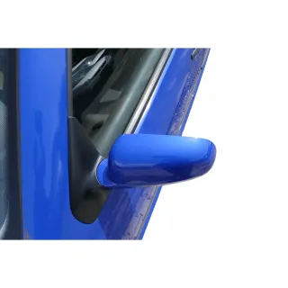 VW Golf 4 Bora elektrischer Spiegel vorne links Außenspiegel blau LW5Z Glas - Bild 2