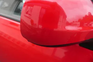 VW Golf 4 Bora manueller Spiegel vorne rechts Außenspiegel rot LP3G - Bild 6
