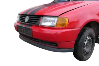 VW Polo 6N Stoßstange vorne 2-geteilte Frontstoßstange rot LP3G Stoßfänger - Bild 14