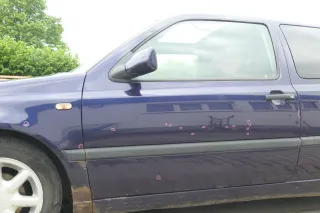 VW Golf 3 Tür vorne links Fahrertür 2/3-Türer blau LC5L - Bild 1