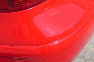 VW Golf 4 Limousine Stoßstange hinten Heckstoßstange Stoßfänger rot LP3G - Bild 7
