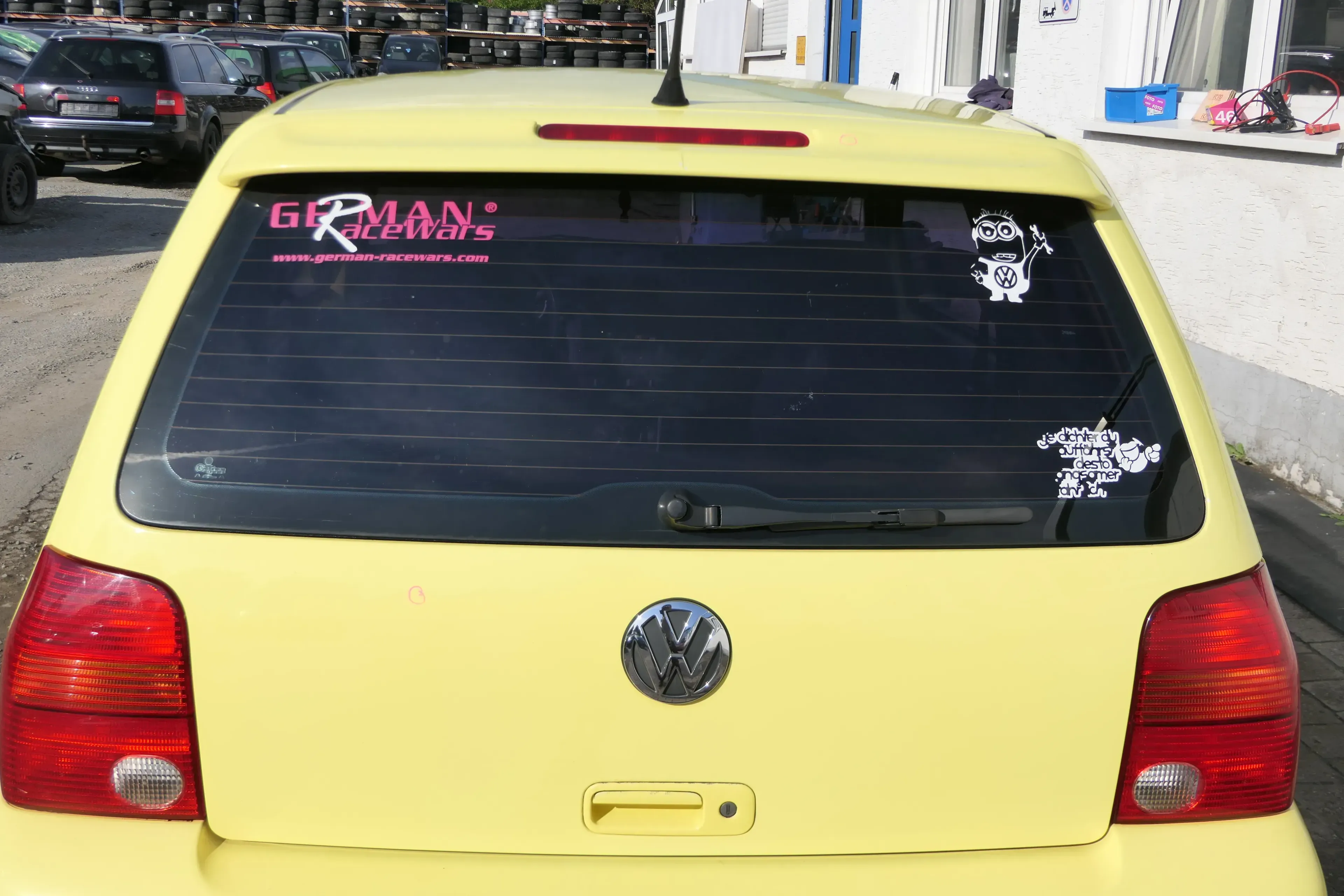VW Lupo 6X Heckklappe Klappe Kofferraumklappe Scheibe gelb LD1B Spoiler Tuning - Bild 1