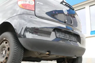VW Fox 5Z Stoßstange hinten Stoßfänger schwarz LC9Z uni Heckstoßstange - Bild 5