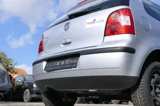 VW Polo 9N 9N3 Stoßstange Heckstoßstange hinten silber LA7W - Bild 4