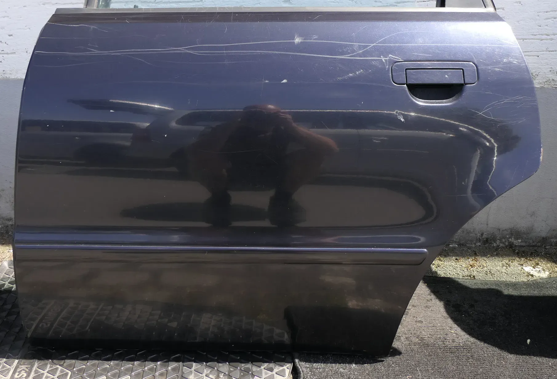 Audi A4 B5 Tür Türblatt hinten links blau LZ5L Kombi Li(Leiste+Griff vergleichen - Bild 1