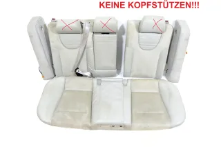 A6 4B Kombi Avant Rückbank Rücksitzbank Sitz Rücksitz helle grau Leder silber Pe - Bild 5