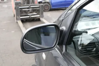 VW Fox 5Z manueller Spiegel Außenspiegel + Glas links schwarz matt mechanisch ma - Bild 2