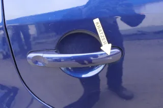 VW Touran 1T3 1T Tür hinten rechts Beifahrerseite blau LB5N indigoblau - Bild 2