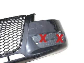 Audi A5 8T Frontstoßstange Stoßstange vorn vorne Stoßfänger schwarz LZ9Y- MÄNGEL - Bild 7