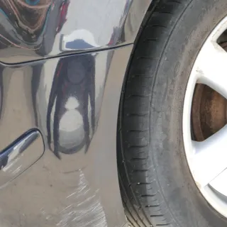 VW Polo 9N 9N3 Stoßstange Heckstoßstange hinten schwarz LC9Z     PDC - Bild 9